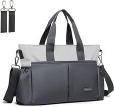 Image of Nappy Changing Bags Baby Portable Tote Bag With Pram Clips Maternity Diaper Bag