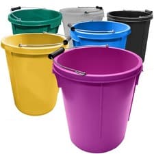 Image of 25 LITRES / 25L COLOURED PLASTERERS / PLASTER BUCKET 5 GALLON WITH MEASUREMENTS