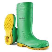 Image of Dunlop Acifort Hazguard S5 AN Green Chemical Resistant Safety Wellington Boots