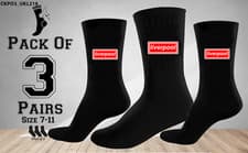 Image of Liverpool Unisex Football Pack Of 3 – Black Socks for True Supporters