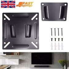 Image of Flat Fixed Slim TV Mount Wall Bracket 14" - 24" Monitor LED Computer LCD Dis UK