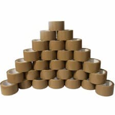 Image of 12 x Strong Brown Tape Buff Parcel Packing Tape 48MM X 66M Box Sealing Rolls