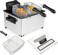 Image of 5L 2000W Stainless Steel Deep Fryer with 3 Baskets