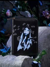 Image of New CORPSE BRIDE Butterfly Large Wallet Handbag Purse Clutch Zipper Wallet Emily