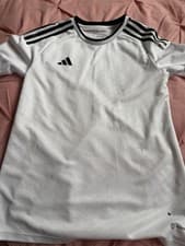 Image of Girls White Adidas T Shirt Size Small