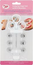 Image of Tala Icing Syringe Set with 6 Nozzles,White,Icing Syringe with 6 Nozzles