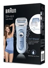 Image of Braun Silk-épil 5 Lady Shaver, 3-in-1 Electric Shaver, Trimmer and Exfoliation