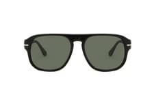 Image of PERSOL PO3310S JEAN SUNGLASSES (95/31) Black Acetate & Green Lenses