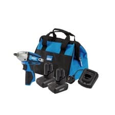 Image of Draper 12V Impact Wrench Kit, 2 x 4.0Ah, 1 x Fast Charger, 1 x Tool Bag