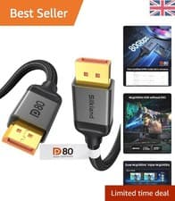 Image of 80Gbps VESA Certified DisplayPort 2.1 Cable 2M | Supports 8K@240Hz Gaming