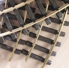 Image of 3 brand new LGB code 11000 G scale brass curves. radius 1.