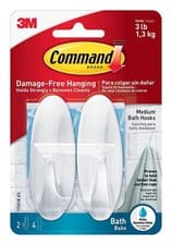 Image of 3M COMMAND Hooks, Mini, Utility, Ceiling, Jumbo, Large, Nickel, Designer Hooks 