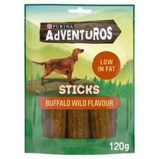 Image of ADVENTUROS Sticks Buffalo Dog Treats 120g Pack of 6