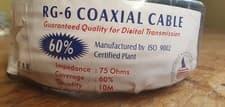 Image of 10M Black Fortec Star RG6 Coax Cable Coaxial Satellite Freesat Sky TV Aerial