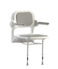 Image of AKW 2000 Series Fold Up Shower Seat with Back & Arms Grey. New. RRP 250£+