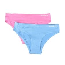 Image of Reebok Womens/Ladies Bonded Briefs (Pack of 2)M Blue/Pink  GT6554
