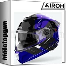 Image of AIROH MODULAR MOTORCYCLE HELMET SPECKTRE SPECG18 GROOVE GLOSS BLUE L