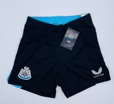 Image of Newcastle Football Shorts Home Kit 2021-22 Castor Boys Sizes Official NFC