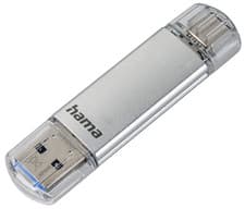 Image of Hama 128Gb C-Laeta USB Stick USB-C USB A 3.1 Pen Drive silver #181073 (UK) BNIP