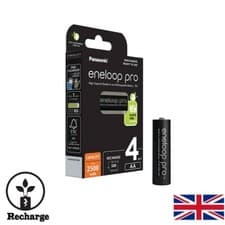 Image of Genuine Panasonic Eneloop Pro Rechargerable AA Battery 2500mAh Pack of 4