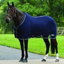 Image of Saxon Element Net Cooler Horse Summer Travel Stable Rug - Navy/Blue