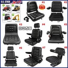 Image of Universal Waterproof Tractor Seat Adjustable Forklift Digger Mower Dumper Seat +