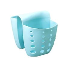 Image of Double Sink Caddy Saddle Style Kitchen Organizer Storage Sponge Holder Rack