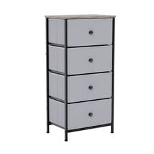 Image of Modern 4 Drawer Chest of Drawers Fabric 'UKFR' Storage Bedroom Hallway Furniture