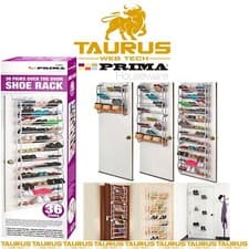 Image of 36 Pairs Over The Door Shoe Rack Hanging Organizer Storage Space Saver Hanger UK