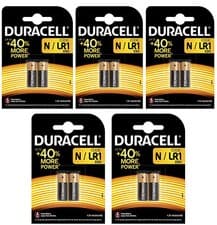 Image of GENUINE 10X DURACELL N MN9100 1.5V ALKALINE BATTERY LR1 E90 AM5 SECURITY REMOTE