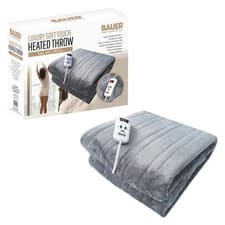 Image of Bauer Professional Luxury Soft Touch Heated Throw 120 X 160 Cms