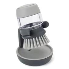 Image of Soap Dispensing Dish Brush Kitchen Scrubber Cleaning Brush with Liquid Handle