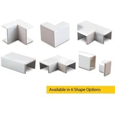 Image of 38mm x 25mm PVC Mini Cable Trunking Cable Tidy Accessories for Energy and Data