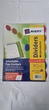 Image of Avery insertible tab dividers, 1-6, cloured,new, size 235x297 mm, 10 sets.
