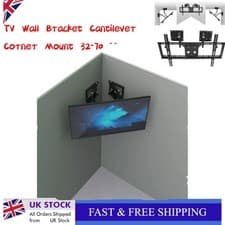 Image of 32"-70" Corner Full Motion TV Wall Mount Bracket Max VESA 600x400mm Heavy Duty