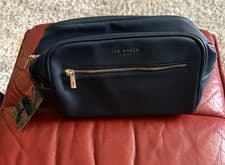 Image of Ted Baker Of London. Mens Wash Bag. Navy Brand New With Tags. Embroidered Middle