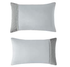 Image of RITA ORA HOME Designer Sylvie Standard 2 x Pillow Case Mineral /Grey RRP £80