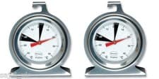 Image of 2x Brannan Premium 50mm Dial Stainless Steel Fridge Freezer Thermometer