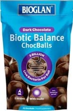 Image of Bioglan Biotic Balance Dark Choc Balls, 3 Billion CFU Probiotic, live culturesx2