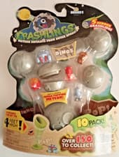 Image of Crashlings, Series 1 Mini Figures, Dinos - 10 Pack - Grey