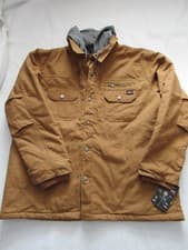 Image of NWT Men's Dickies Cotton Canvas Work Jacket Hooded Shirt Size XXL Duck Coat 2XL