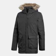 Image of adidas Xploric Parka BS0980 Black Winter Hooded Outdoor Coat Jacket