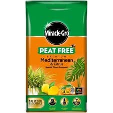 Image of Miracle-Gro Peat-Free Premium Mediterranean & Citrus Plant Compost, 10L