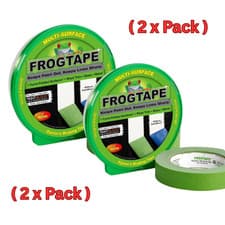 Image of 2x Frog Tape Green Multi Surface Painters-Masking Tape 24MM x 41.1M UK Pack of 2
