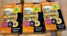 Image of Casio Disc Title Printer Ink Ribbon TR-18BK-3P Black 3 Pack × 3 Boxes New