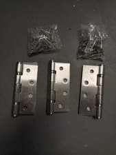 Image of Eclipse 14853 102x76x3 Ball Bearing Hinge Fire Door 13 Polished Stainless Steel