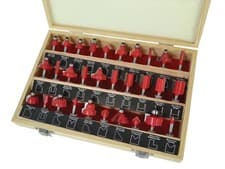 Image of Faithfull Router Bit Set of 30 TCT 1/4in Shank