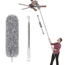 Image of 280cm Long Microfiber Duster Long Extendable Duster Cleaner Brush Catcher Mites
