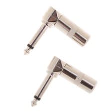 Image of 2pcs Right Angle Mono Jack Plug to 6.35mm Jack Audio