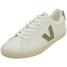 Image of VEJA Esplar Logo Womens Casual Trainers in White Kiwi - 7 UK